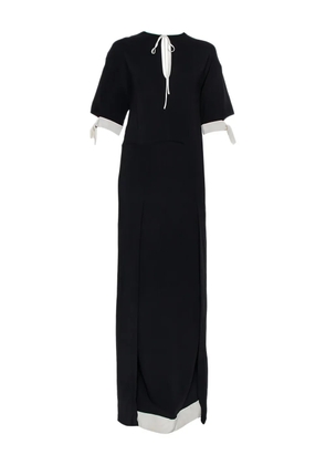 Fendi Pre-Owned tie-neck silk dress - Black