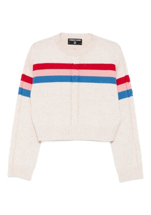 Iceberg ribbed-trim sweater - Neutrals