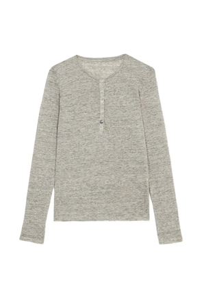 Fortela button serafino long-sleeve T-shirt - Grey