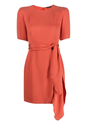 Giorgio Armani Pre-Owned 1980s tied waist flared minidress - Orange