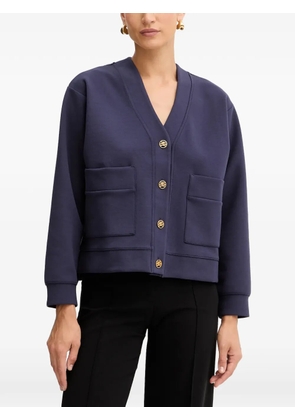 Karl Lagerfeld jersey cropped jacket - Blue