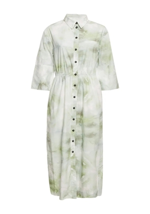 GANNI tie-dye shirt dress - Green