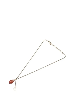 CHANEL Pre-Owned 2008 CC Gold Plated Acorn Pendant Necklace costume necklace