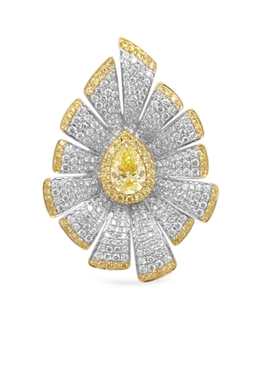 HYT Jewelry 18K white and yellow gold diamond ring - Silver