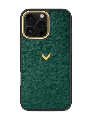 VELANTE Saffiano leather iPhone 16 Pro Max phone case - Green