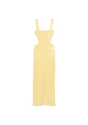TWENTY FOURHAITCH sequin-embellishment maxi dress - Yellow