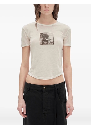 Ann Demeulemeester graphic-print jersey t-shirt - Neutrals