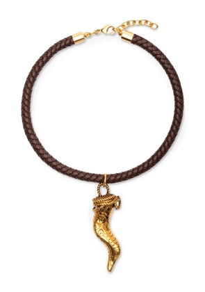 Silvia Tcherassi Dominica braided charm neckace - Gold