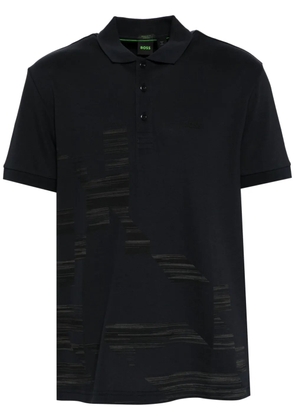 BOSS graphic print polo shirt - Grey