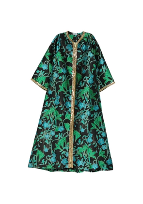 Baruni Aziza floral-jacquard maxi dress - Black