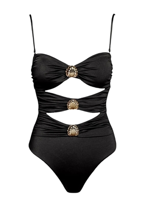 SOFIA ERHAN shell-embellished cut-out swimsuit - Black