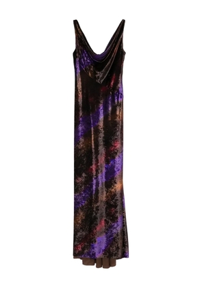 Amsale printed gown dress - Brown