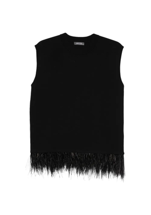 Philo-Sofie feather-trim vest - Black