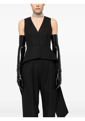 NISSA sequin-detail waistcoat - Black