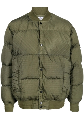 Stone Island Compass-motif puffer jacket - Green