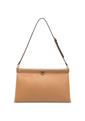 ETRO medium Talk leather clutch bag - Brown