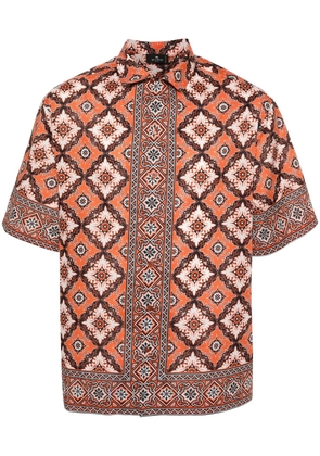 ETRO mosaic-print cotton shirt - Orange