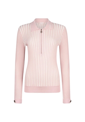 LIU JO ribbed zipped sweater - Pink