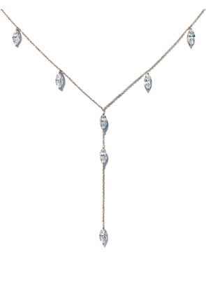 LOEV 14K recycled rose gold diamond Y-shaped necklace - Pink