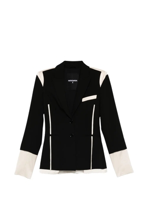Patrizia Pepe colour block slim blazer - Black