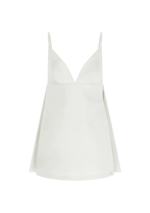 Elisabetta Franchi V-neck mini dress - White