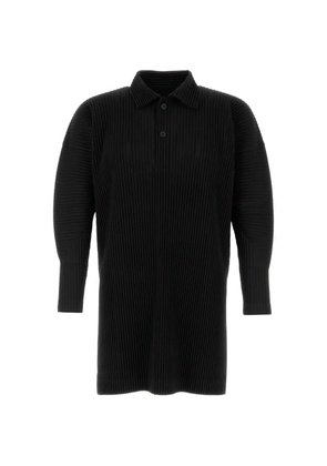 Homme Plissé Issey Miyake pleated polo shirt - Black