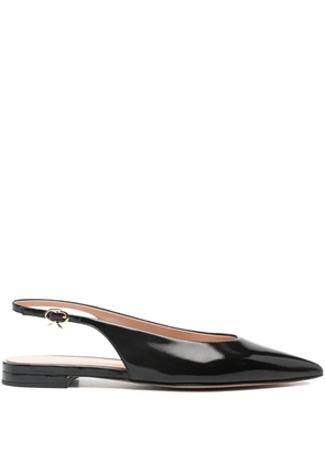 Gianvito Rossi slingback pointed flat pumps - Black