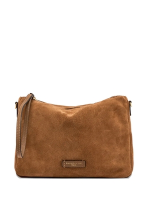 GIANNI CHIARINI suede clutch bag - Brown
