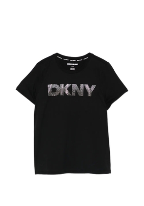 DKNY ombre rhinestone T-shirt - Black
