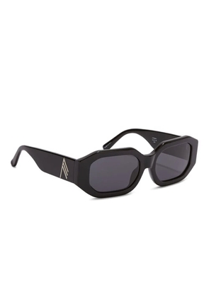 The Attico x Linda Farrow geometric-frame sunglasses - Black