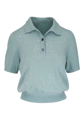 Libertine cashmere polo top - Blue