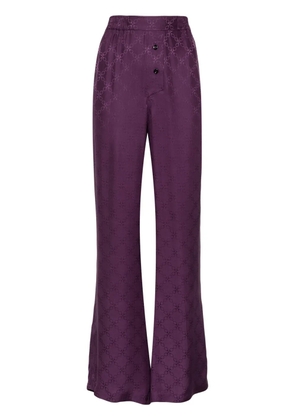 Kiki de Montparnasse Handcuff jacquard boxer pants - Purple