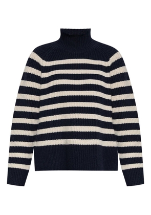 MUNTHE striped cotton-wool blend sweater - Blue