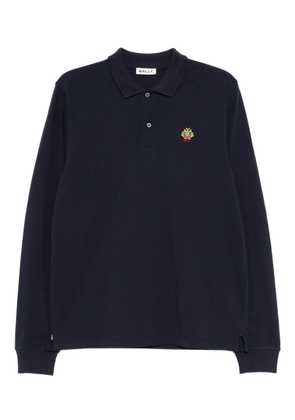 Bally logo-embroidered polo shirt - Blue
