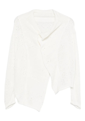 Y's asymmetric knitwear - White