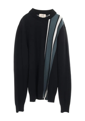 Hermès Pre-Owned 10s striped sweater - Black