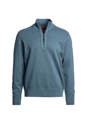 Parajumpers Basic Scoe quarter-zip high-neck sweater - Blue