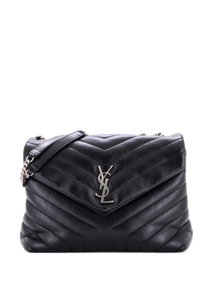 Saint Laurent Pre-Owned Loulou Matelasse Chevron Leather Medium shoulder bag - Black