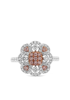 HYT Jewelry 18K white gold and platinum diamond ring - Silver