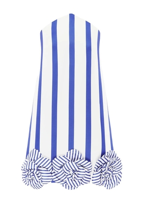 Leo Lin Suzy striped floral mini dress - White