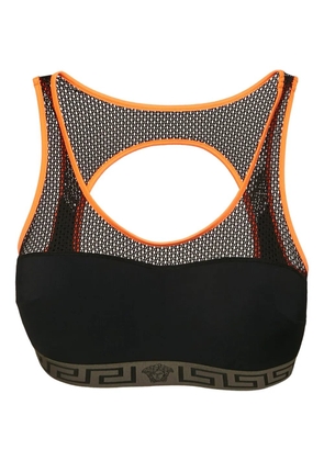 Versace Pre-Owned mesh-insert cropped top - Black