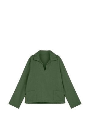 Fortela Franco2 patch-pocket V-neck sweater - Green