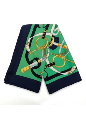Hermès Pre-Owned 20th Century Eperon D Or Silk Scarf 90 scarves - Blue