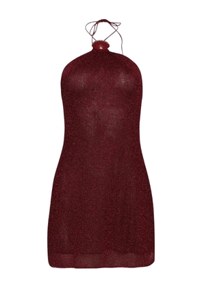 Oséree Lumiere halterneck dress - Red