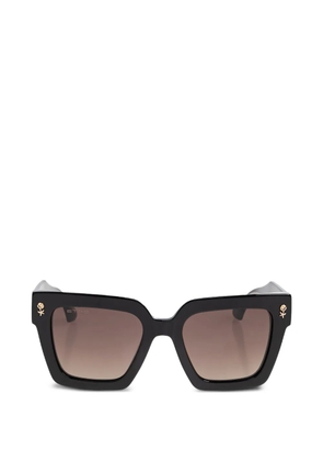 ETRO rose-detail square-frame sunglasses - Black