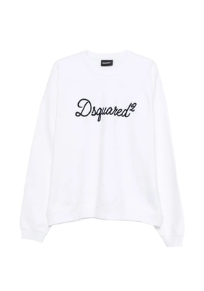 DSQUARED2 logo-embroidery sweatshirt - White