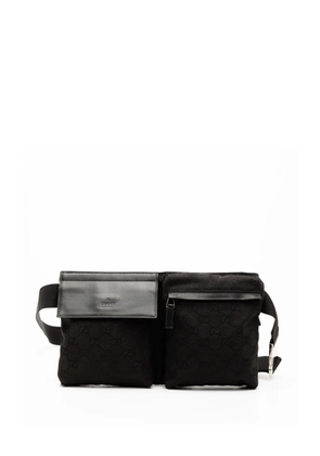 Gucci Pre-Owned 2000-2015 GG Canvas Double Pocket belt bag - Black
