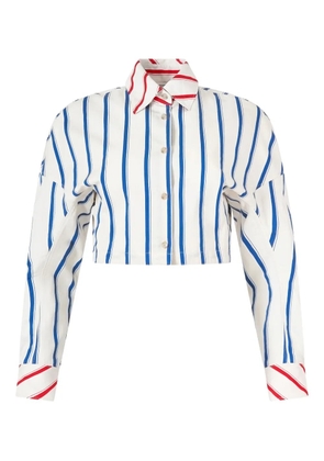 Rosie Assoulin Gussied-Up striped shirt - White