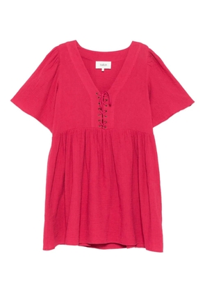 Ba&Sh Gardner lace-up mini dress - Pink