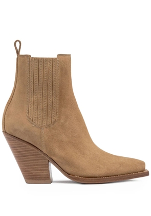 Buttero suede pointed-toe boots - Brown
